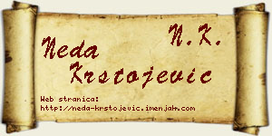 Neda Krstojević vizit kartica